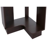 thumbnail of Eck-Bücherregal HWC-P53, Eckregal Standregal Wohnregal, 5 Ebenen MDF Melamin 175x40x40cm ~ Walnuss-Optik