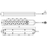 thumbnail of Bachmann Steckdosenleiste SMART 6-fach, schwarz 3,0m, ohne Schalter