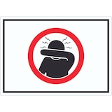 thumbnail of Husten und Niesetikette beachten Symbol Aufkleber A3 (297x420mm)