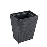 thumbnail of METRO PROFESSIONAL Cestino per rifiuti Barbados, polyrattan, 40 x 53 x 83 cm, 46 L, nero
