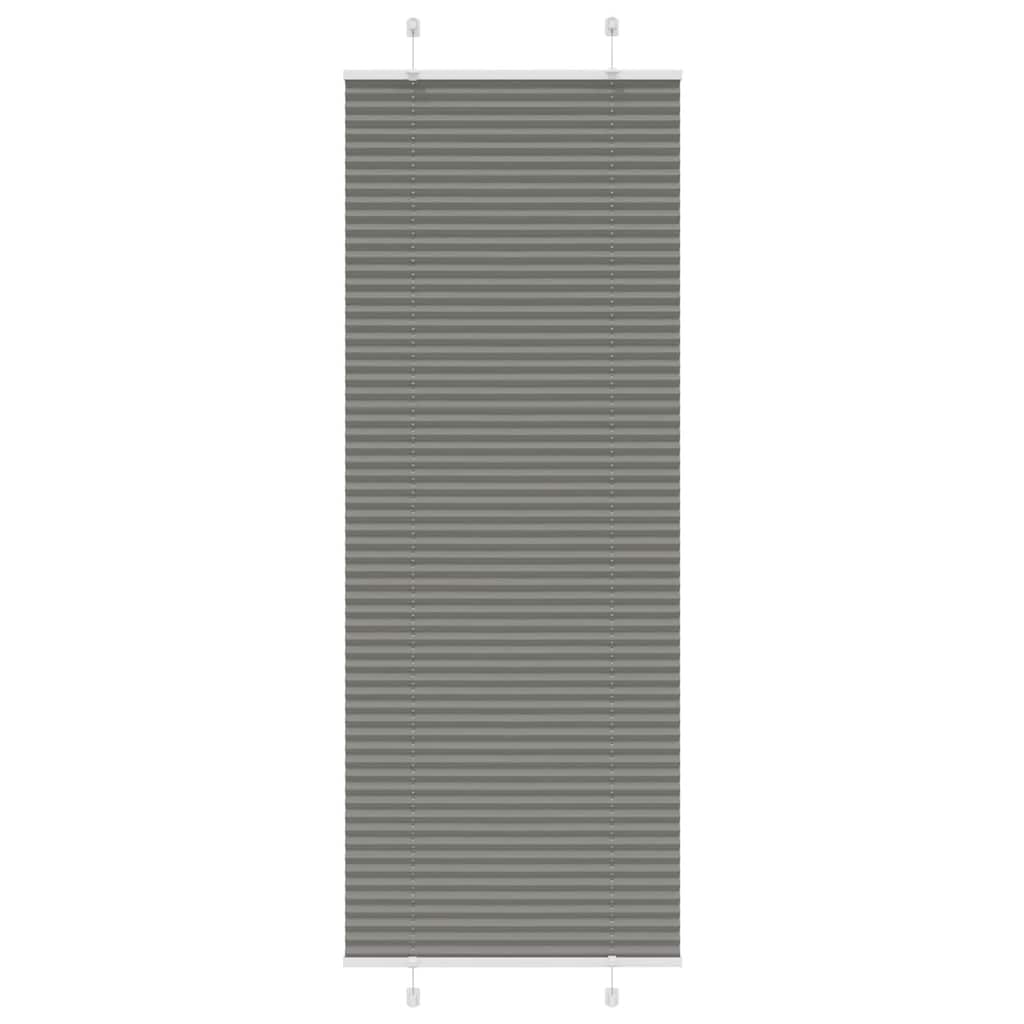 vidaXL Plissee Anthrazit 80x200 cm Stoffbreite 79,4 cm Polyester