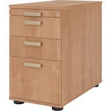 thumbnail of bümö Schreibtisch Schrank Büro mit Hängeregister für Hängeordner, Schubladenschrank Holz in Nussbaum, Container mit Schubladen & Hängeregistratur -