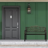 thumbnail of Relaxdays Gartenbank Antik für 2 Personen, Balkon, Terrasse, Metallbank HBT 90x127,5x63 cm, Stahl, Guss, schwarz-bronze