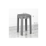 thumbnail of 4 Tabourets Gigognes empilables BM HOME TAB-GRIS en plastique, légers pour la maison salle de classe, cuisine, jardin