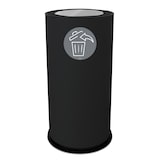 thumbnail of Stil Casa afvalbak voor gescheiden afval met kanteldeksel, Ø 35 x h. 72 cm, gelakt staal, magnetisch pictogram, 70 liter, zwart.