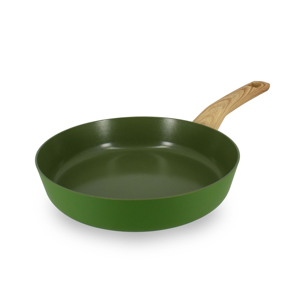Menastyl - Poêle 24cm colorama  olive - en aluminium - revêtement antiadhésif en céramique