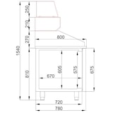thumbnail of Gastro Gekoelde Counter Pizzatafel 1Door 5 Laden 1550x800x1080mm