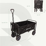 thumbnail of BRASQ Bolderkar Opvouwbaar - Zwart - 90KG Draagkracht -  360º Wielen met rem- Verstelbare hendel - Bolderwagen