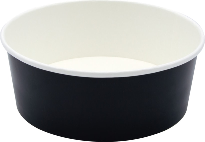50 Boîtes à salade noires 1 300 ml Ø 180 × H 78 mm