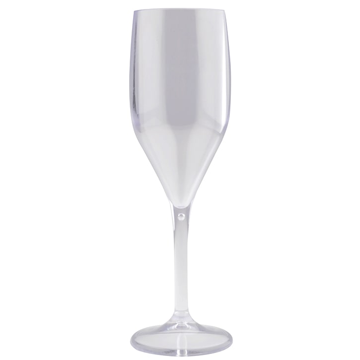 6 Mehrweg Sektgläser transparent SAN 150ml Spritzguss Wiederverwendbar Kunststoff Sektflöte unzerbrechlich