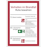 thumbnail of Aushang, Verhalten im Brandfall - 210x297x1.5 mm Kunststoff nachleuchtend