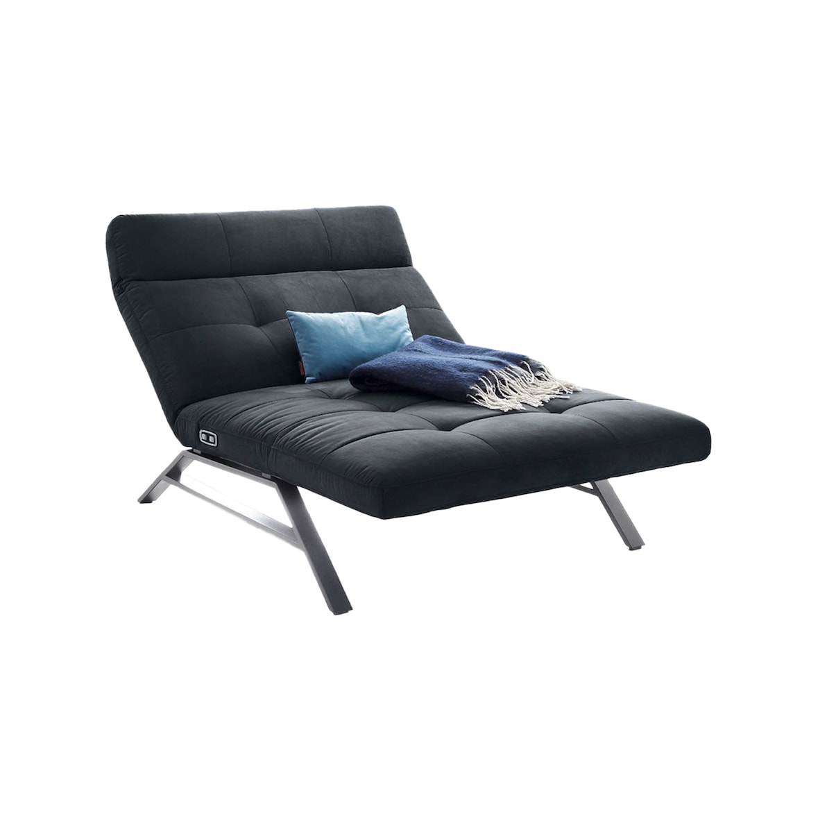KAWOLA sillón AMERIVA sillón Maxi Velvet base cromada negra