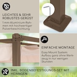 thumbnail of Pantheon Rust Pergola Aluminium 3x6m 6 Eckpfosten wasserabweisend Beige