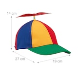 thumbnail of Relaxdays Propeller Mütze, gestreift, für Damen & Herren, Kopfumfang 55-61 cm, Fasching, Festival, Helikoptermütze, bunt