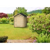 thumbnail of Gartenhaus Bh16 Marcella 146x130 aus naturbelassenem Fichtenholz 16 mm mit Einzeltür, OSB3-Dach und Boden, einfacher Aufbau