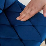 thumbnail of Esszimmerstuhl Clairton Samt/dunkelblau