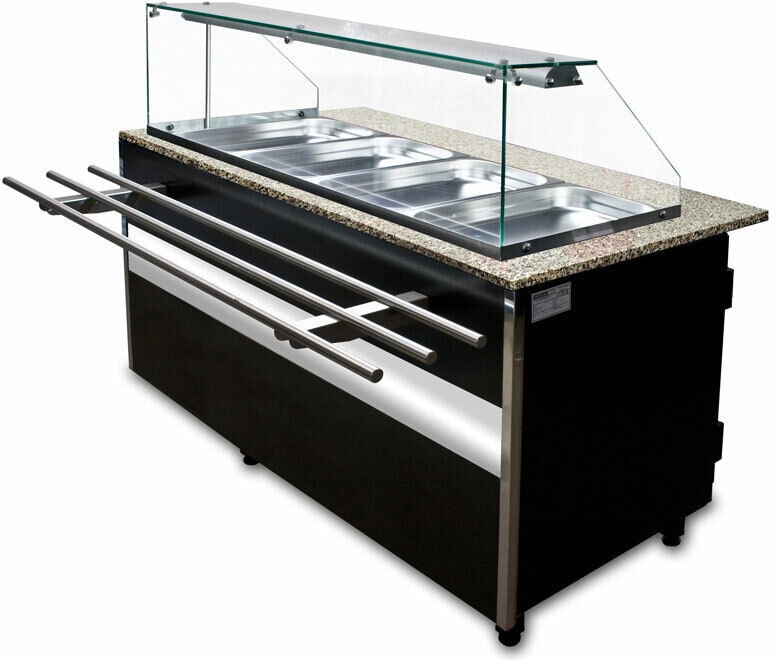 Gastro Kühltheke Kaltetheke Salatbar Kühlvitrine 7x 1/1 GN 2500x900x1250 mm