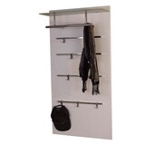 thumbnail of Décoshop26 - Porte-manteau panneau mural meuble d'entrée blanc MED05080