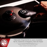 thumbnail of MAGEFESA EASYCLICK Olla a Presión Súper Rápida de 6 Litros Fabricada en Acero Inoxidable 18/10, Con Mango Ergonómico y Compatibilidad con Inducción