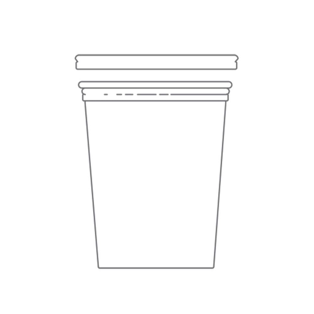 Tarrinas + Tapas 1 L Ø11,7X14 Cm Transparente Pet (250 unidades)