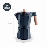 thumbnail of Lacor - 62048 - Cafetière italienne noire Trento, cafetière express, fonte d'aluminium, capacité 9 tasses