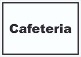 thumbnail of Cafeteria Schild mit Text Restaurant mit Selbstbedienung waagerecht A0 Rückseite selbstklebend