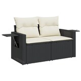 thumbnail of vidaXL 10-teiliges Garten-Sofa Set mit Kissen in Schwarz aus Poly-Rattan und Akazie