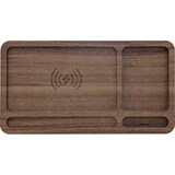 thumbnail of InLine® WoodCharge – Organizer mit integrierter Qi-Ladefläche aus Walnuß-Holz