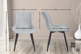 thumbnail of DELUKE® 2er Set Stühle KELCE Kunstleder - 80,5x50x62cm, grau, Kunstleder Metall Gestell Stühle EsszimmerstühleEsstisch Stühle Küchenstuhl