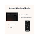 thumbnail of TORMES – Freistehender elektrischer LED-Kamin – 26 Zoll – Mattweiß / Eiche – 108 x 93 x 33,5