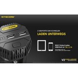 thumbnail of Nitecore V2 2-Schacht Kfz-Schnellladegerät