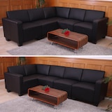 thumbnail of Modular Sofa-System Couch-Garnitur Lyon 5, Kunstleder ~ schwarz
