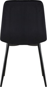 thumbnail of DELUKE® Stuhl LENZ Samt - 88x45x53cm, schwarz, Metall Gestell Stühle Esszimmerstühle Stuhl Esszimmer Esstisch Stühle Küchenstuhl