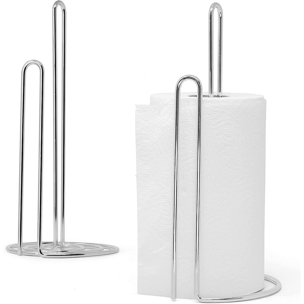 Küchenrollenhalter in Silber Freistehender Küchenrollenhalter mit beschwertem Fuß Staub- und rostfreier Küchenrollenhalter  stehend