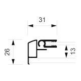 thumbnail of Showdown Schaukasten für Innen  Economy SCXS - 6x DIN A4 - Aluminium - Silber