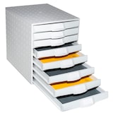 thumbnail of Exacompta 226040D 1x THE SYSTEM ladenbox met 8 gesloten laden voor A4+ documenten, grijs
