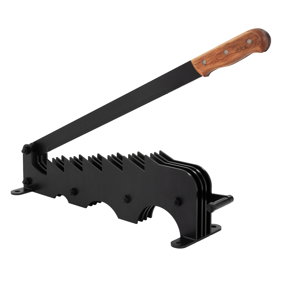 ECD Germany Holzspalter manuell – Spanmesser aus Gusseisen, Kaminholzspalter 41 cm, Brennholzspalter mit Wandhalterung, Anzündholz Spalter, sicher &