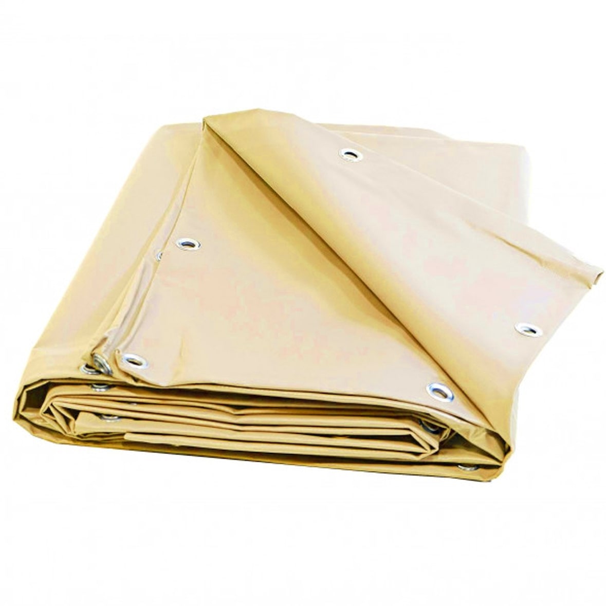 Telo per coperture 5 x 4 m Avorio PVC resistenza 640 g/m2 Alta Protezione