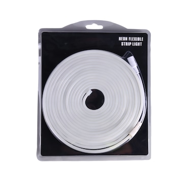 Neon LED flexível de 12 V, 5 metros, 6x12 mm, 120 LEDs/m. Branco frio 6000k. Corte a cada 2,5 cm.
