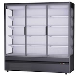thumbnail of Gekoelde wandkoeler met glasdeuren zwart, 4 legplanken 5 niveaus - 1945x770x2000 mm - 1250 W 230/1V - 24610601 Eurast