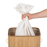 thumbnail of tectake Panier à linge bambou rectangulaire - 72 L, beige - 401836