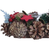 thumbnail of Suporte para velas de Natal | 13 x 9 x 30 cm | Porta-velas peça de Natal | Castiçal de decoração de Natal | Vermelho