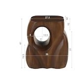 thumbnail of SIT Möbel Beistelltisch | in extravaganter Form | Mango massiv braun | B 36 x T 26 x H 41 cm | 14773-30 | Serie RONDURA