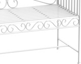 thumbnail of Banco de Jardín de 2 Plazas 113,5x50x96 cm Banco de Terraza de Metal con Respaldo Decorativo y Reposabrazos Vintage para Exterior Carga 200 kg