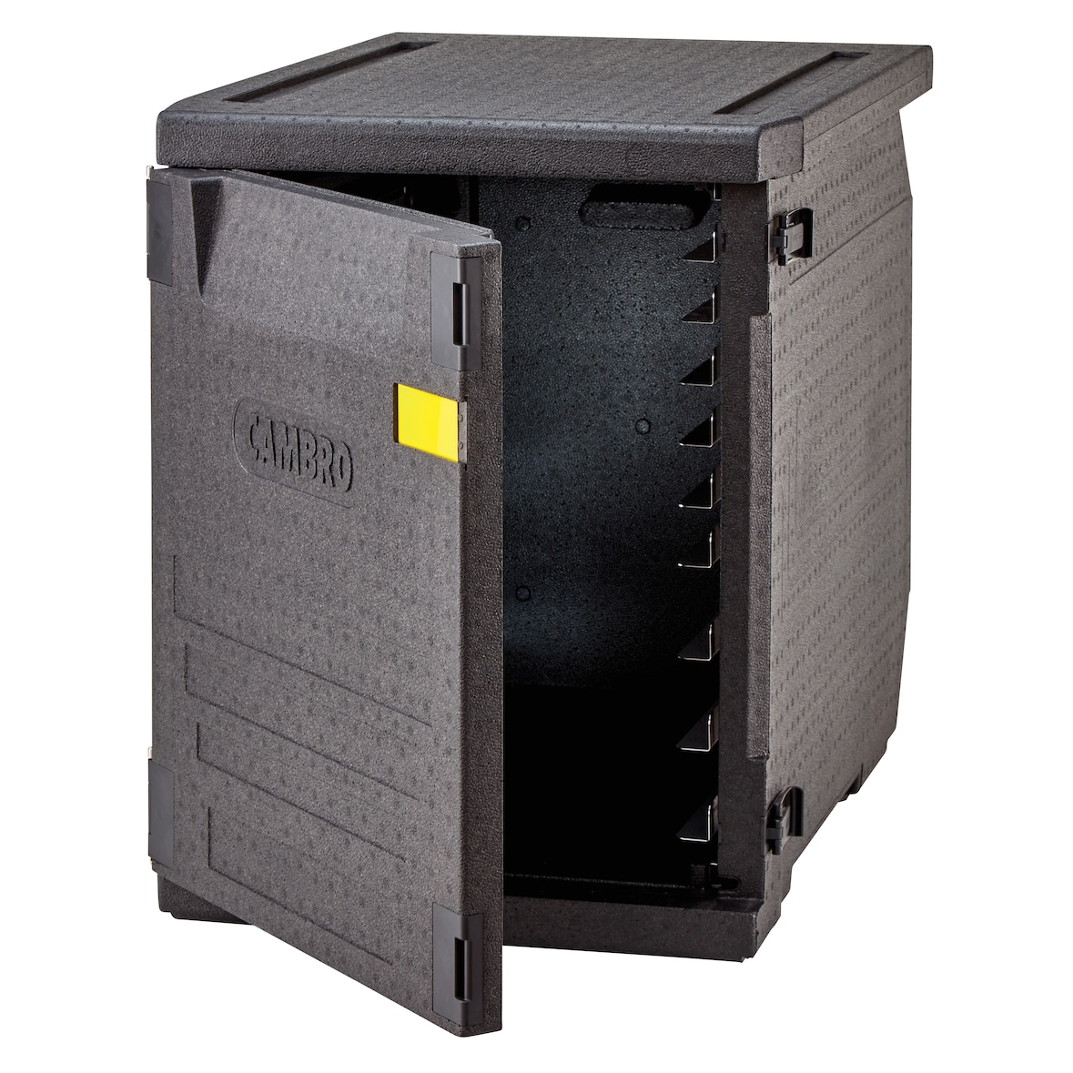 Cambro Cam GoBox® Frontlader 40c60cm schwarz inklusive 2er Set Edelstahlschienen, 1 Stück im Karton - EPP4060FADJR110