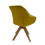 thumbnail of Möbilia Armlehnstuhl | 360 Grad drehbar | Bezug Stoff | Gestell Eiche-Holz | B 58,5 x T 61,5 x H 85,5 cm | senfgelb-natur | 26020001 | Serie STUHL