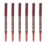 thumbnail of PILOT- Set de 6 Bolígrafos Roller V7 HI-TECPOINT Punta Fina 0.7 mm. Rojo