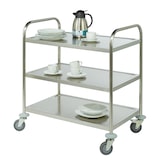 thumbnail of METRO Professional Chariot de service GST1003, 3 étagères, acier inoxydable, 85 x 52.6 x 94 cm, argenté