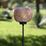 thumbnail of Windlicht Teelichthalter Deko Mosaik Gartenstecker Gartenstab orange