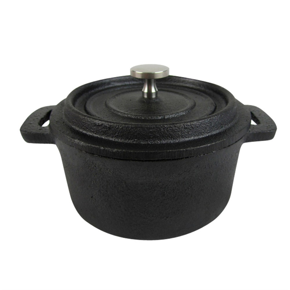 12 Unités - Cocotte Ronde Avec Couvercle  Ø 10(12,9)X5 Cm Noir Fer - Garcia de Pou